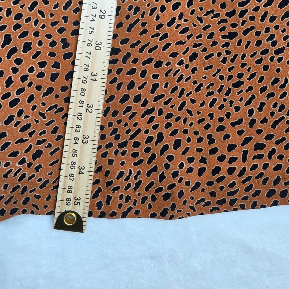Ann Taylor Factory Leopard Print V-Neck Bell Sleeve Shift Dress Orange Black 4